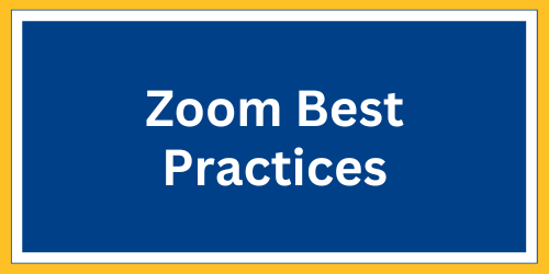 Zoom Best Practices