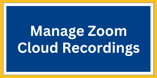Manage Zoom Cloud Recordings