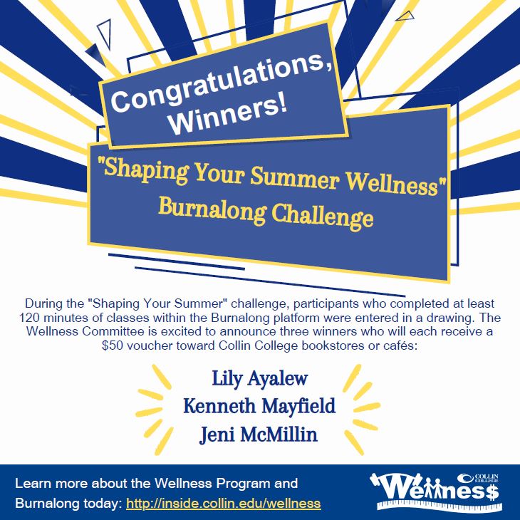 Summer wellness challenge winners